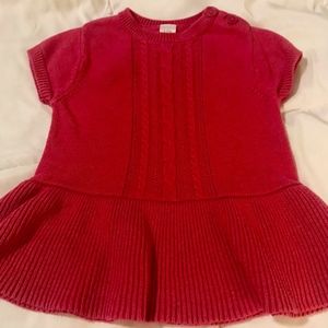 BABY GAP 3-6M FUSCHIA  SUMMER SWEATER DRESS